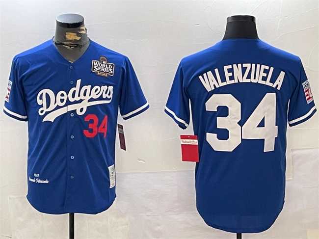 Men%27s Los Angeles Dodgers #34 Toro Valenzuela Royal 2024 World Series 1981 Cooperstown Stitched Jersey->los angeles dodgers->MLB Jersey